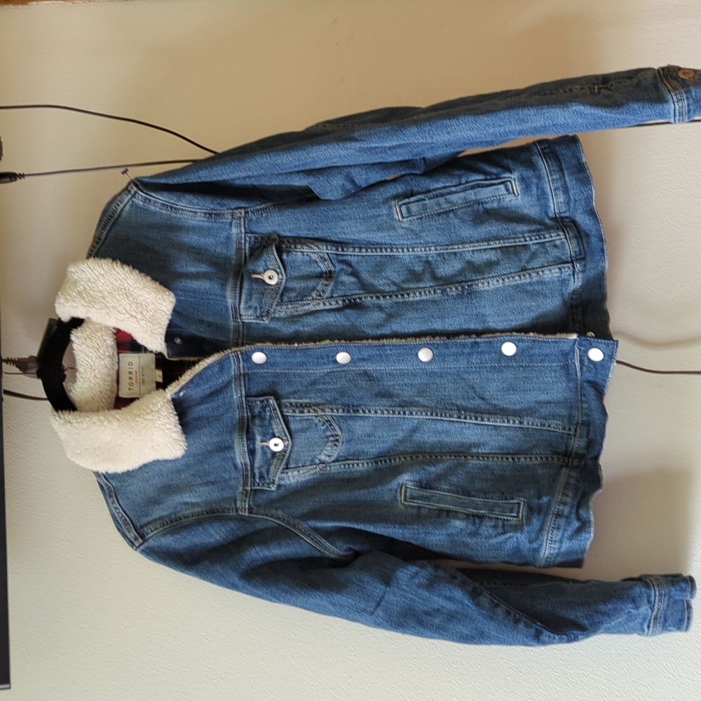 Torrid Flannel Lined Jean Jacket Size 2